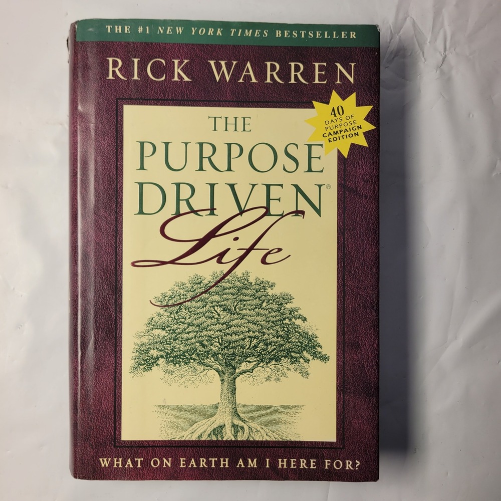 Zondervan The Purpose Driven Life Hardcover Rick Warren Christian Spiritual Book